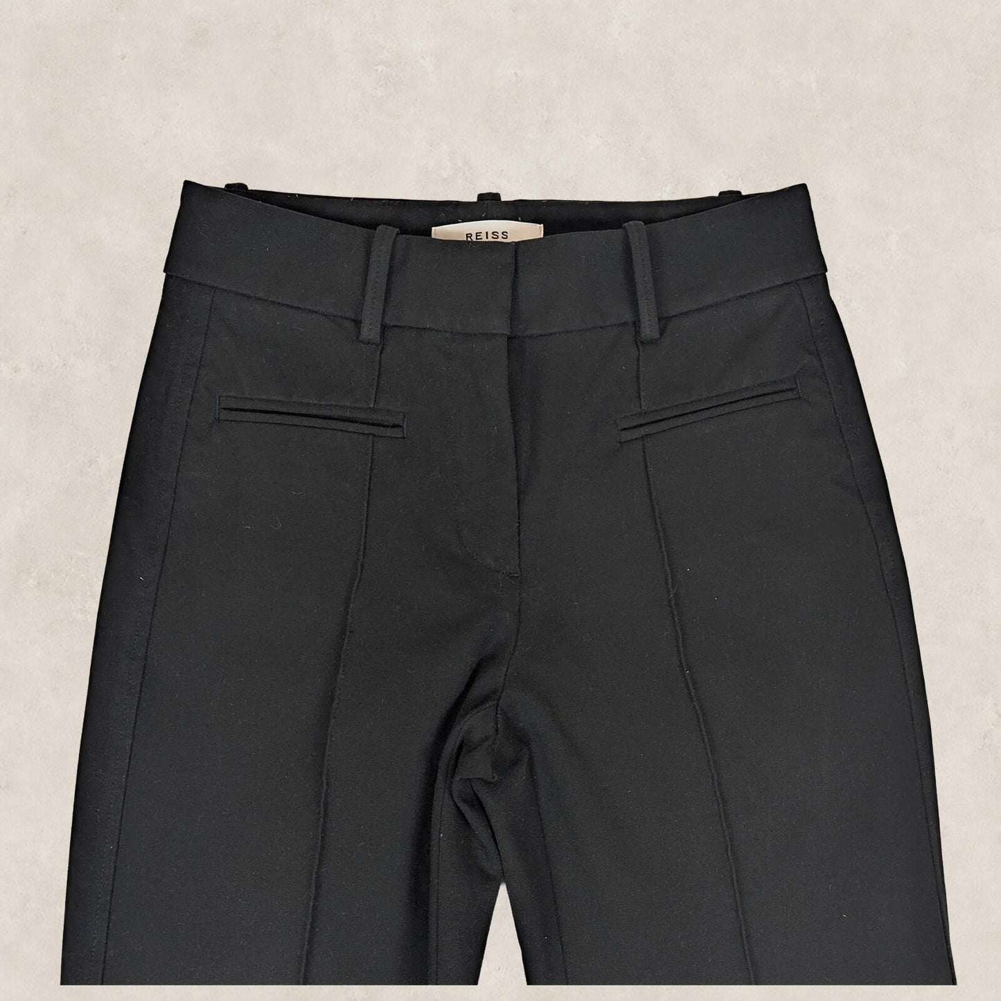 reiss petite womens black tailored trousers size uk 4p by Reiss – | RewearableUK