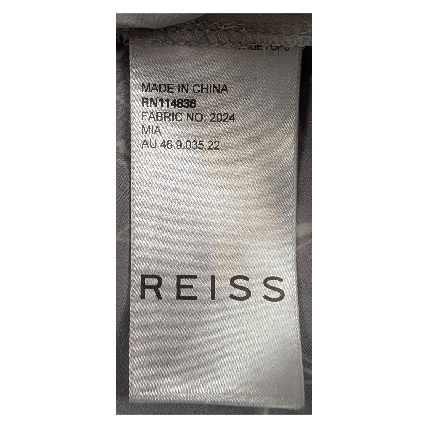 Reiss Shirt UK 10 Mia 100% Silk Abstract Floral Print Hidden Button Blouse by Reiss – | RewearableUK