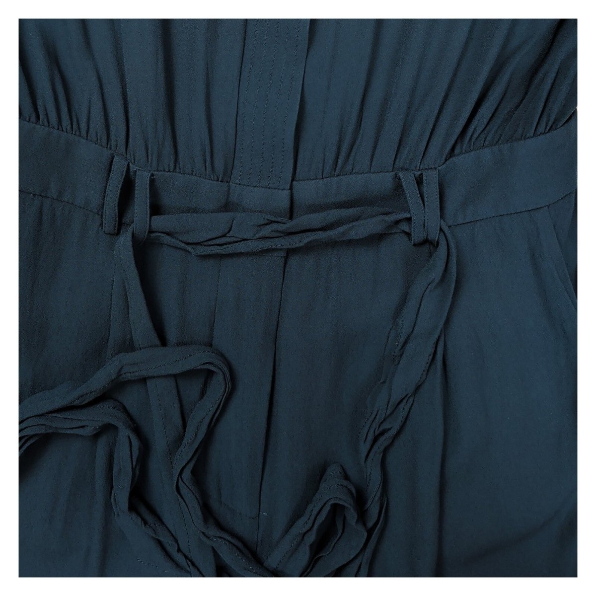 Reiss Silva Navy Blue Jumpsuit UK 10 Short Sleeve Belted Tapered Leg – product photo 4 | RewearableUK