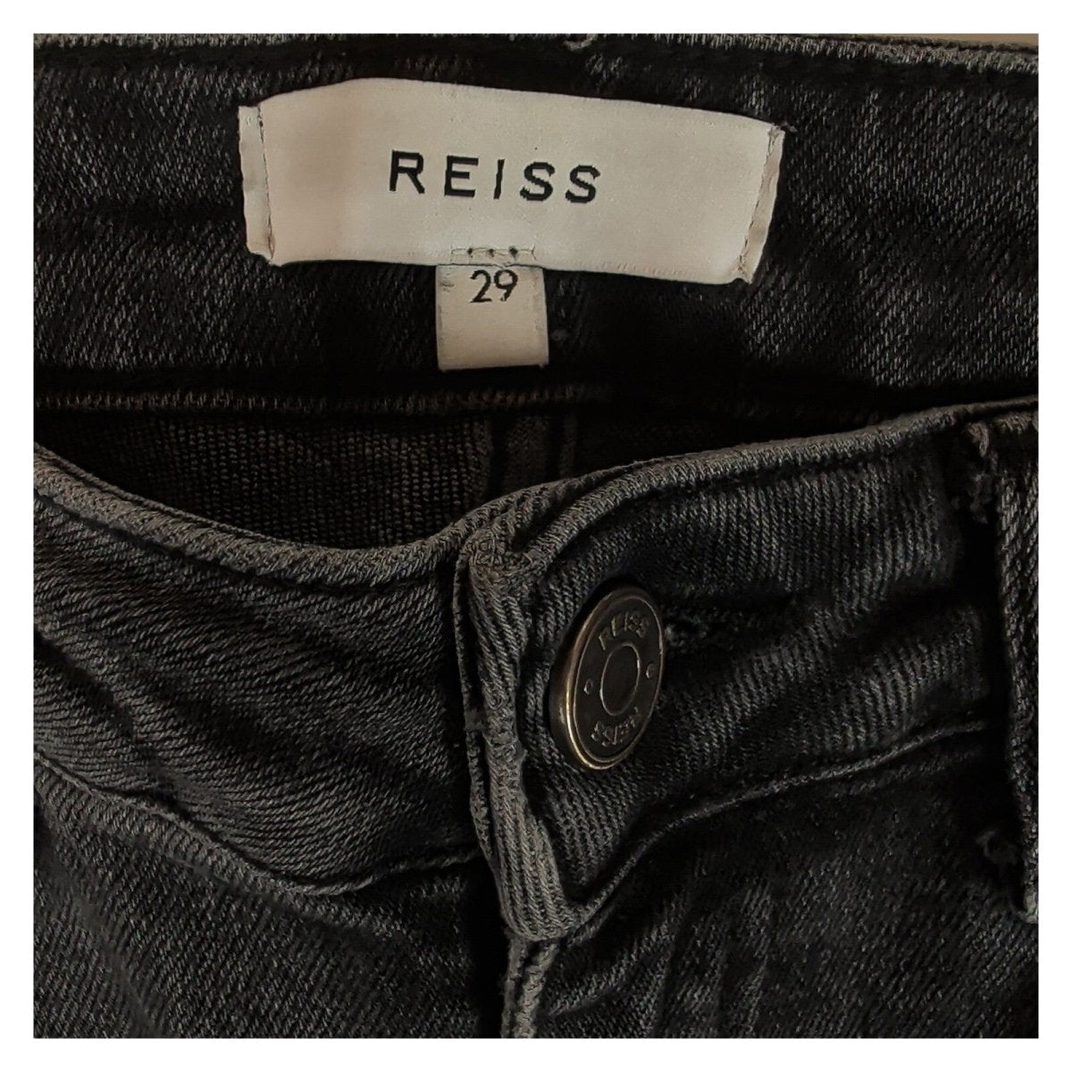 Reiss Skinny Jeans Women Size 29 Grey Black Stretch Denim Trousers – product photo 3 | RewearableUK