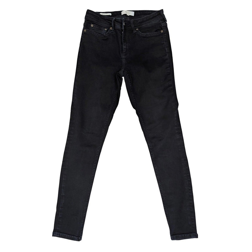 reiss stevie women size 27 black skinny mid rise stretch denim jeans trousers by Reiss – | RewearableUK