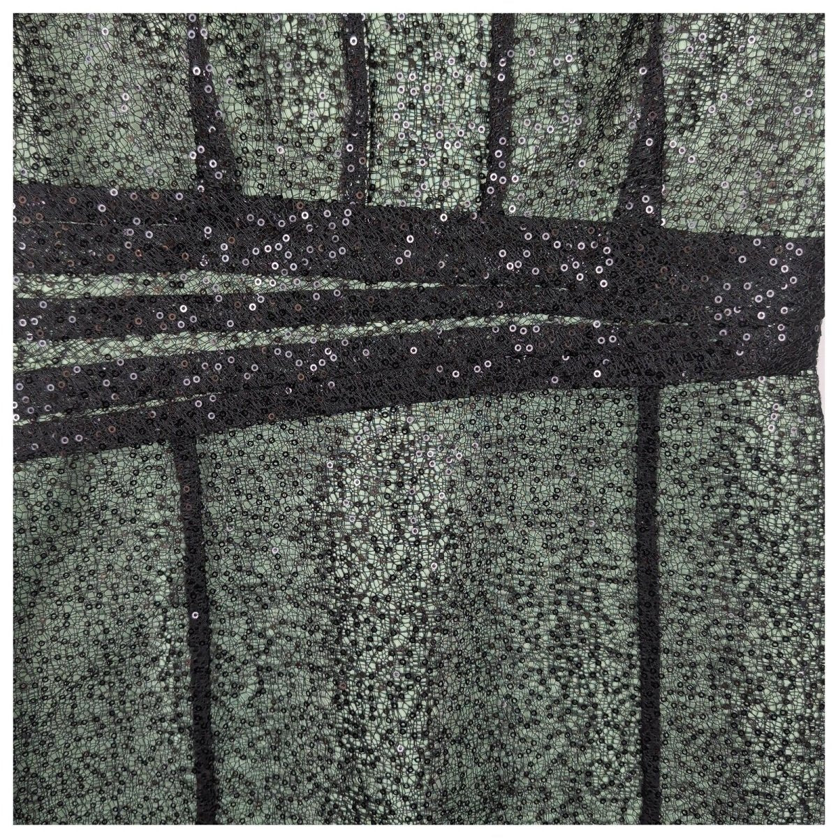 Reiss Tali Sparkle Womens Sequin Dress UK 10 Green Black Party Evening by Reiss – | RewearableUK