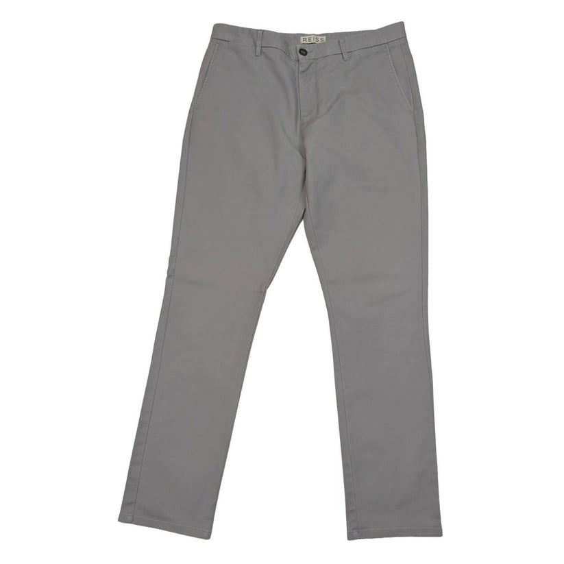 Reiss Tonto Grey Chino Trousers Men's W34 Smart Casual Slim Modern Fit Pants by Reiss – | RewearableUK