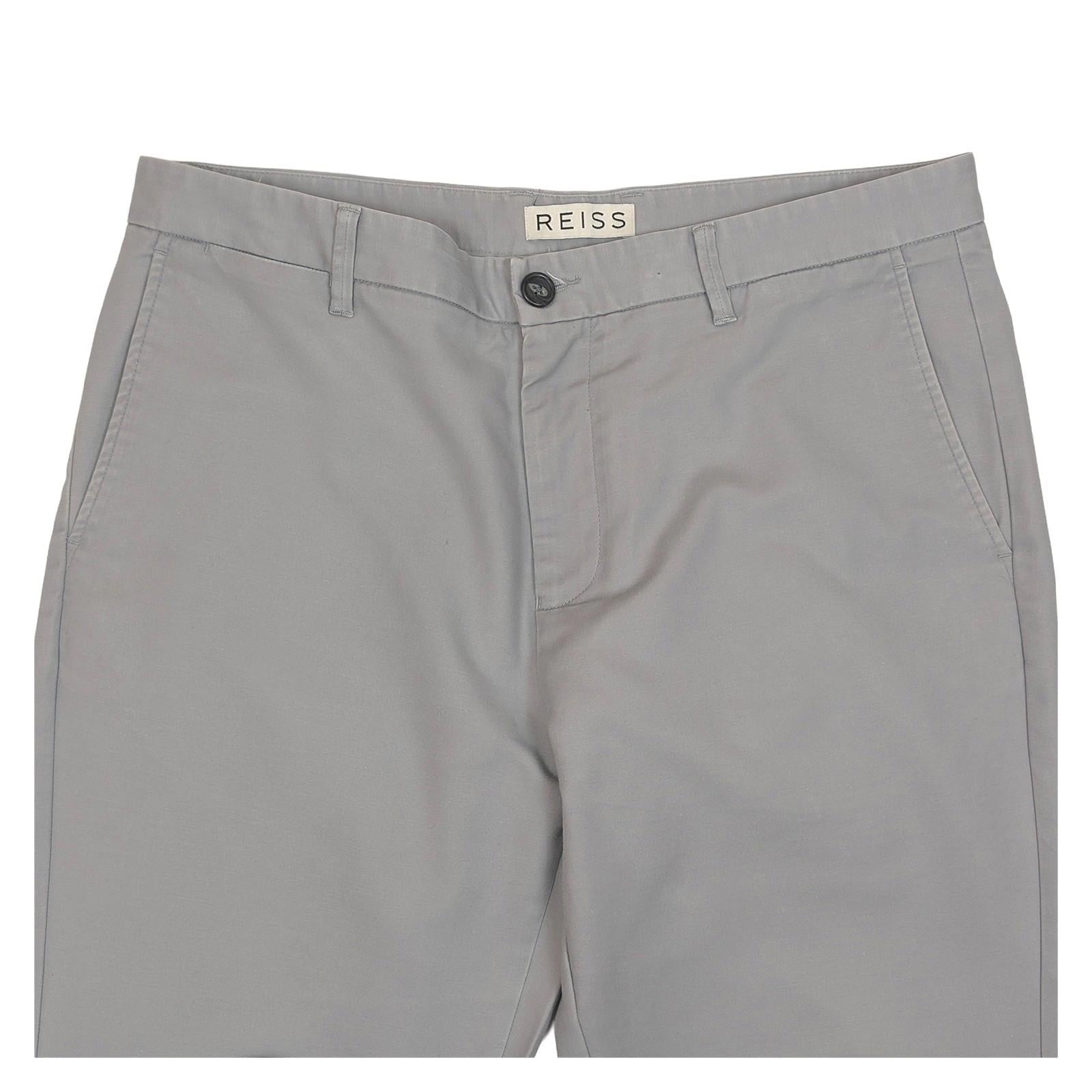 Reiss Tonto Grey Chino Trousers Men's W34 Smart Casual Slim Modern Fit Pants by Reiss – | RewearableUK