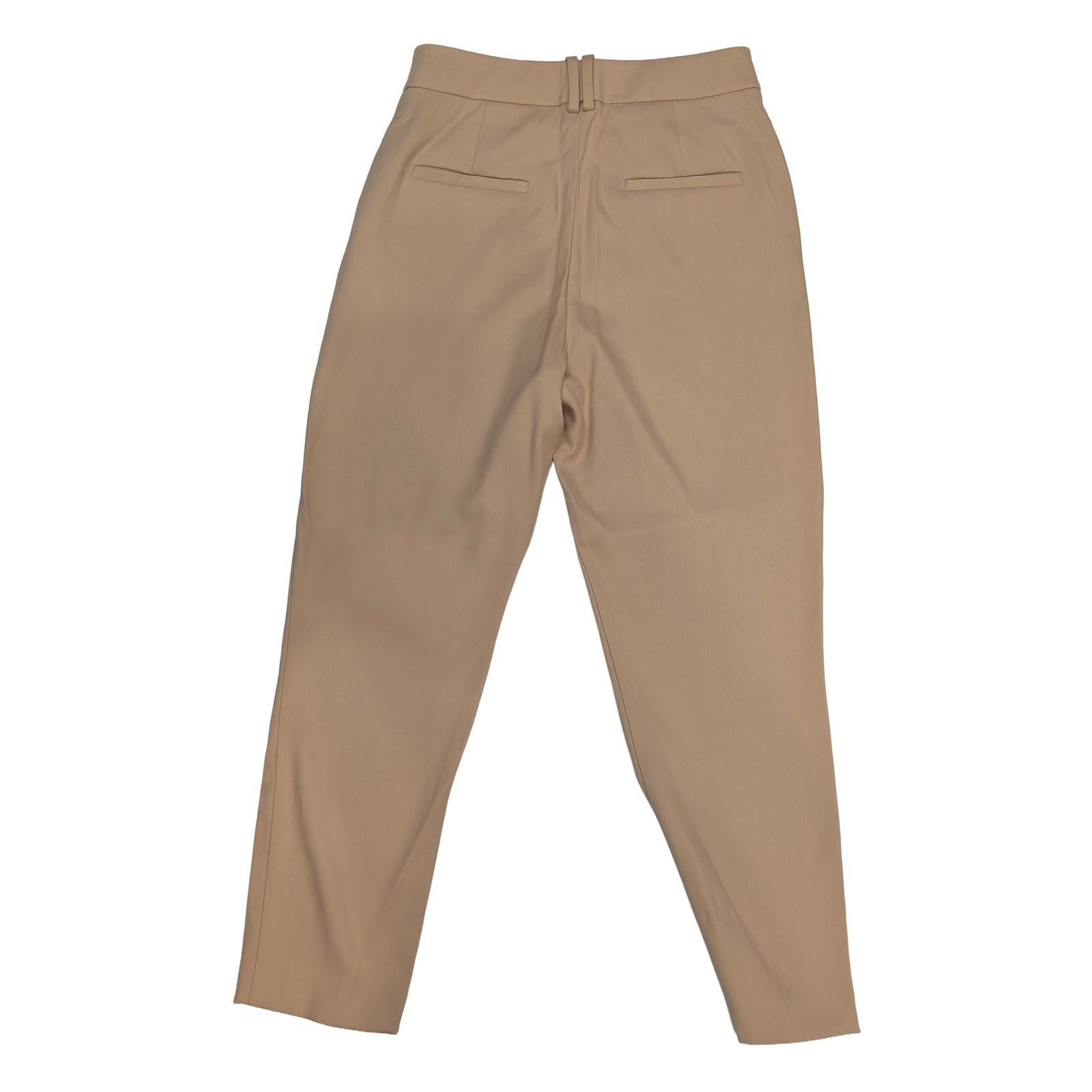 reiss trousers size 10 beige camel tailored slim smart office stretch by Reiss – trousers | RewearableUK