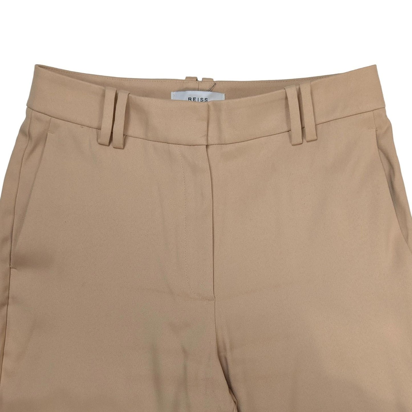 reiss trousers size 10 beige camel tailored slim smart office stretch by Reiss – trousers | RewearableUK