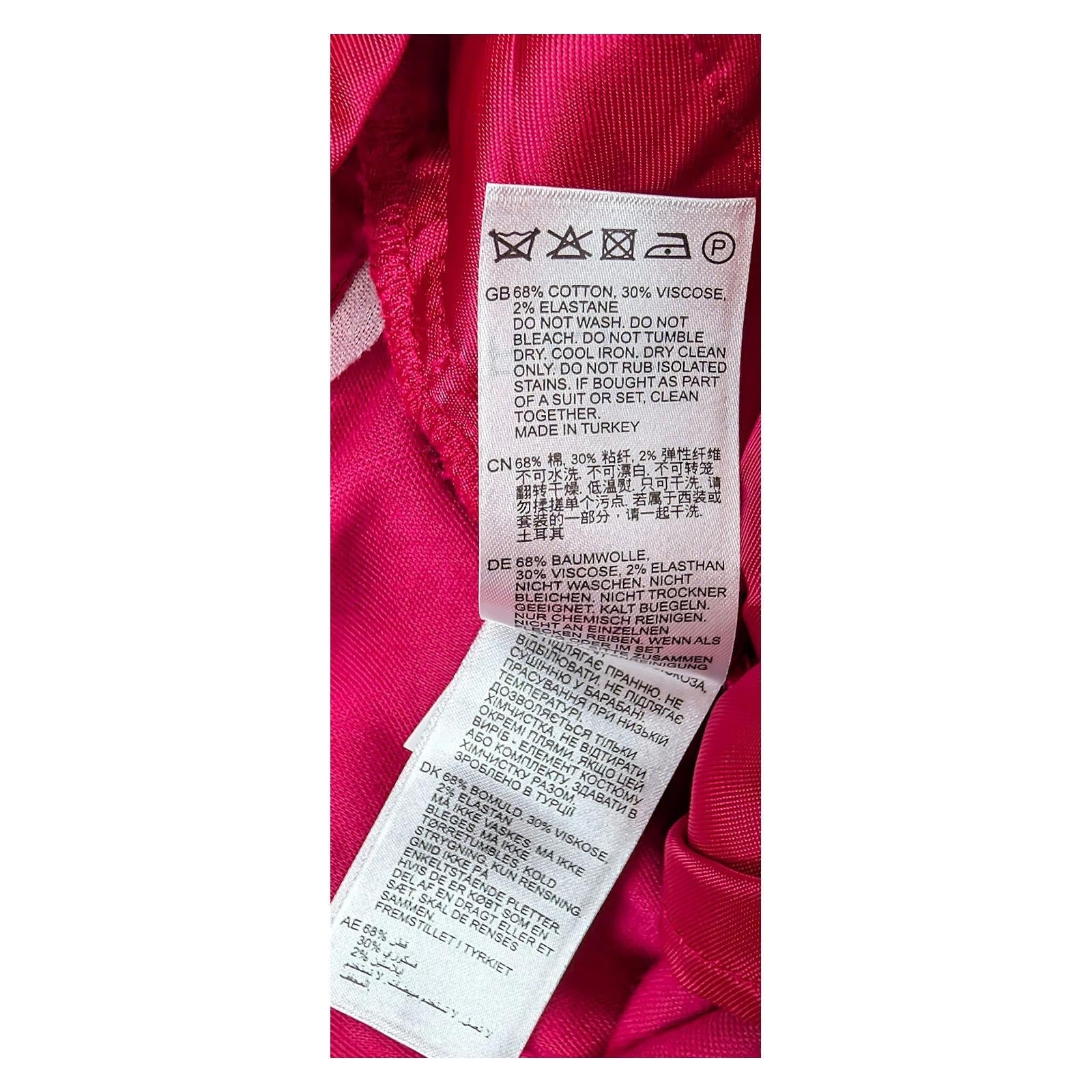 Reiss Velvet Trousers Size UK 16 R US 12 Rosa Pink Tuxedo Stripe Slim Cotton by Reiss – | RewearableUK