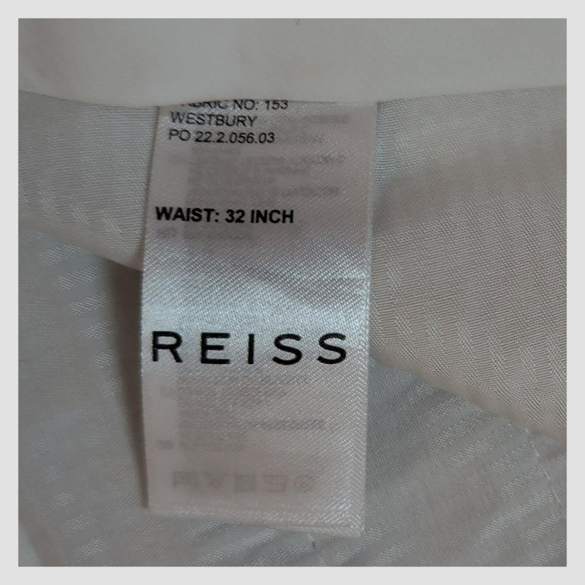 Reiss Westbury Men's Stone Beige Slim Fit Chino Trousers W32 Short 27.5in Leg | RewearableUK