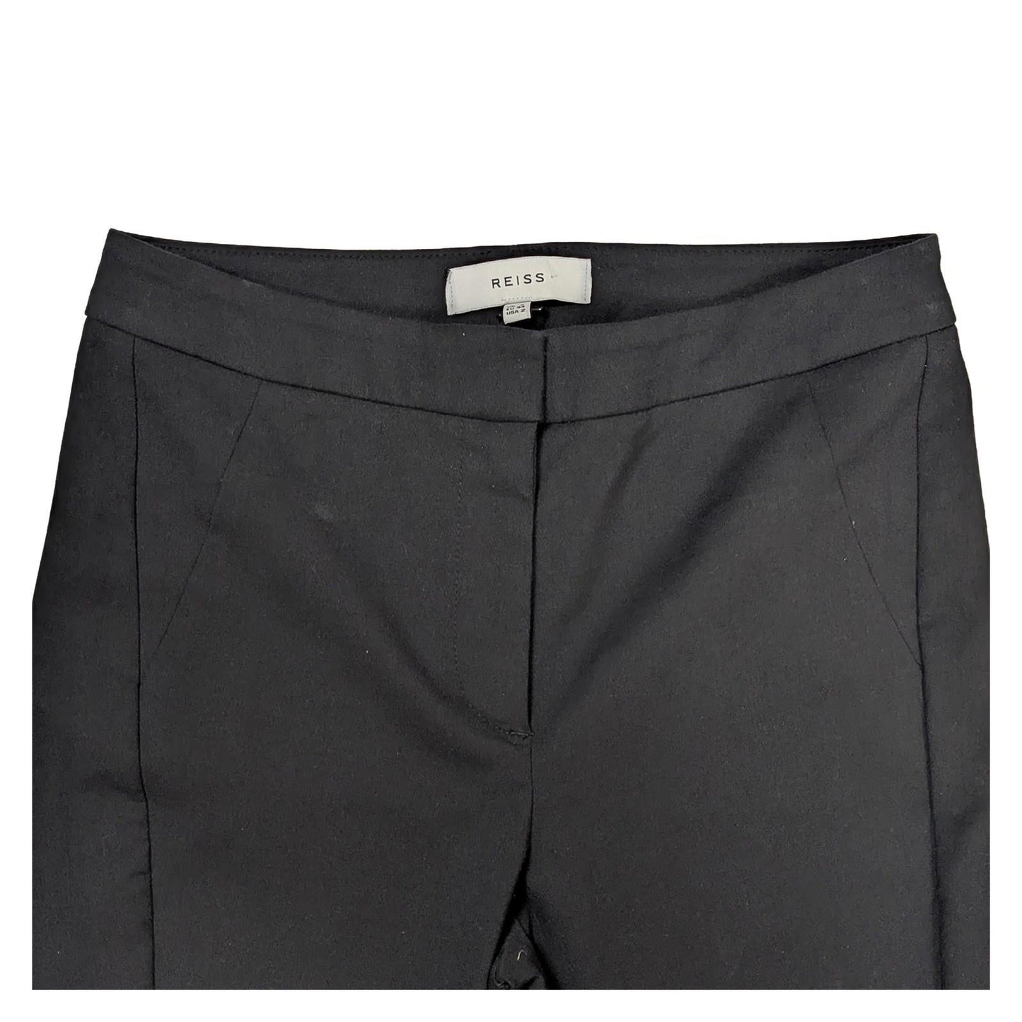 reiss womens black smart tailored trousers size 6 slim fit ankle zips by Reiss – trousers | RewearableUK