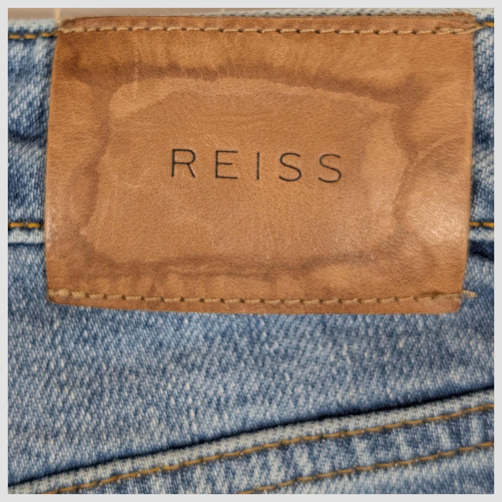 reiss womens blue wash straight fit denim jeans size 25 r by Reiss – JEANS | RewearableUK