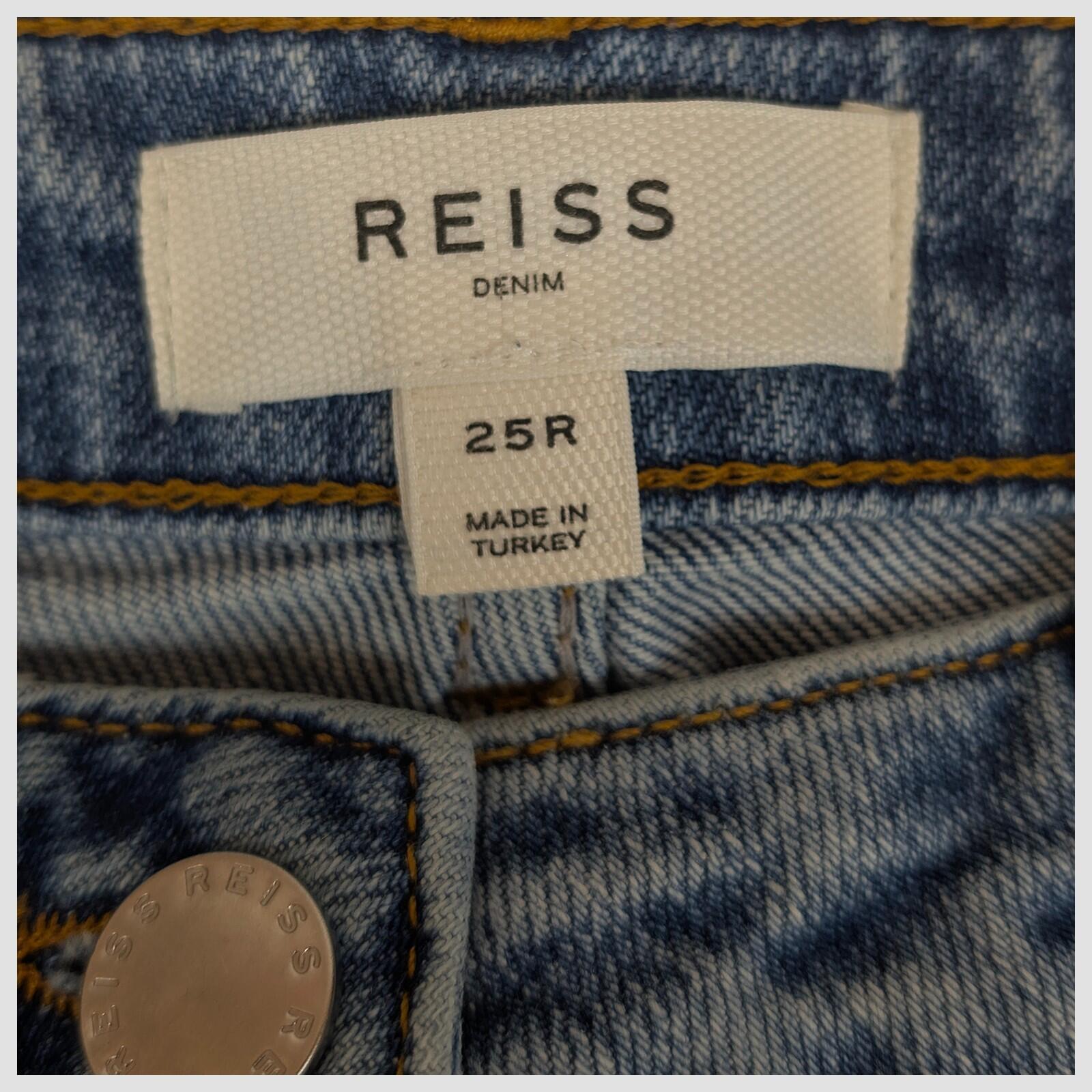 reiss womens blue wash straight fit denim jeans size 25 r by Reiss – JEANS | RewearableUK