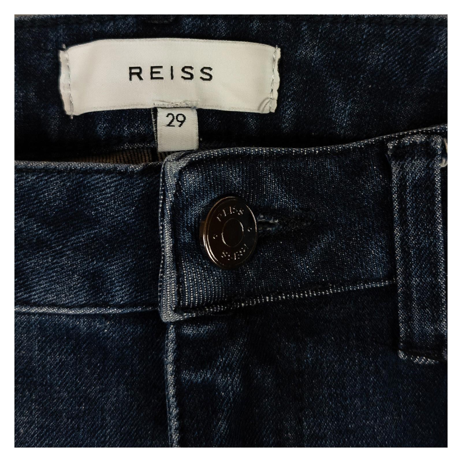 Reiss Women's Skinny Jeans Size 29 Dark Blue Indigo Stretch Denim Mid Rise Smart by Reiss – | RewearableUK