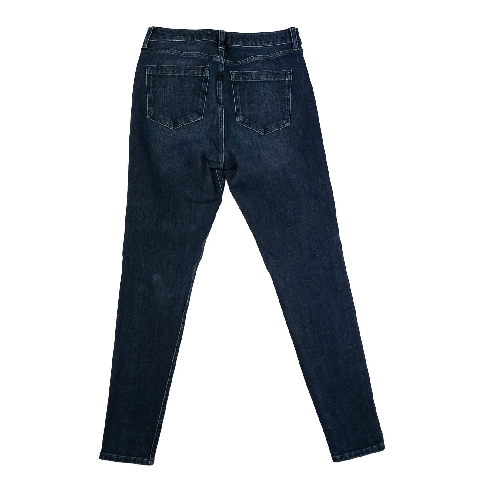 Reiss Women's Skinny Jeans Size 29 Dark Blue Indigo Stretch Denim Mid Rise Smart by Reiss – | RewearableUK