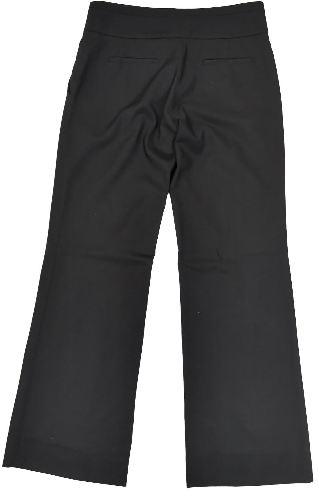 Reiss Women's UK 10 Black Wool Blend Wide Leg Trousers Smart Tailored Pants by Reiss – | RewearableUK