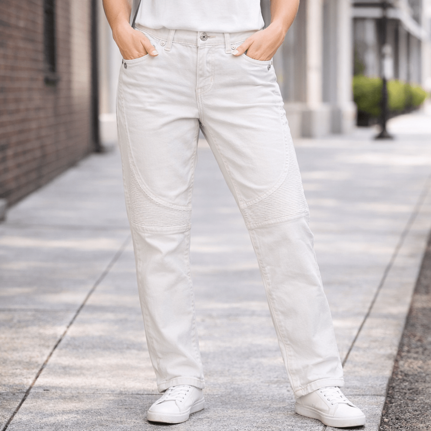 reiss womens white harley biker skinny stretch denim mid rise jeans size 26 by Reiss – JEANS | RewearableUK