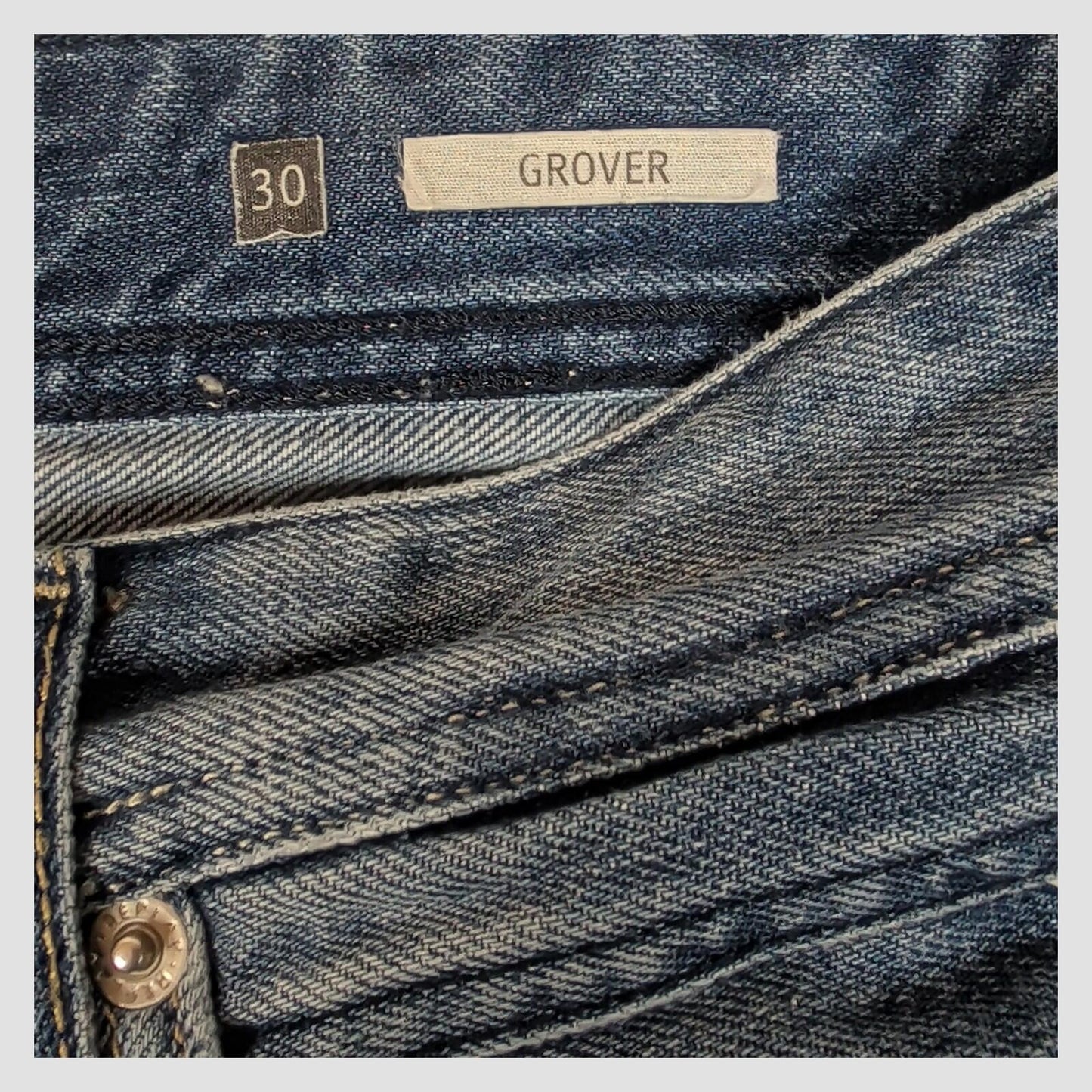 replay grover mens medium blue straight fit premium denim jeans size w30 l30 by Replay – JEANS | RewearableUK