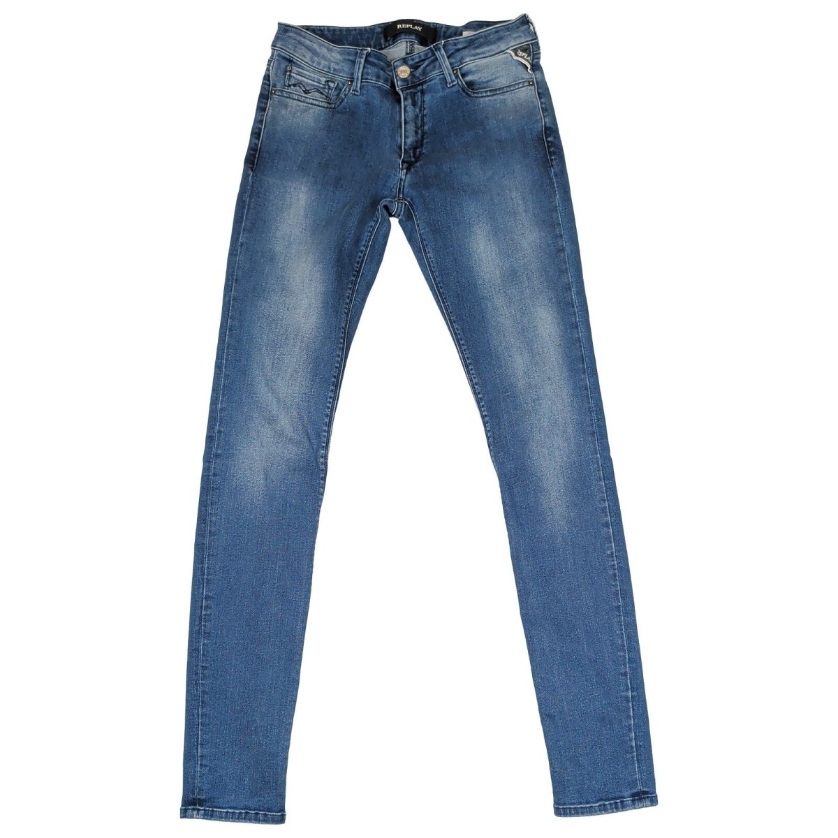 Replay New Luz Women's Blue Slim Jeans W29 L32 Stretch Denim Zip Fly by Replay – | RewearableUK