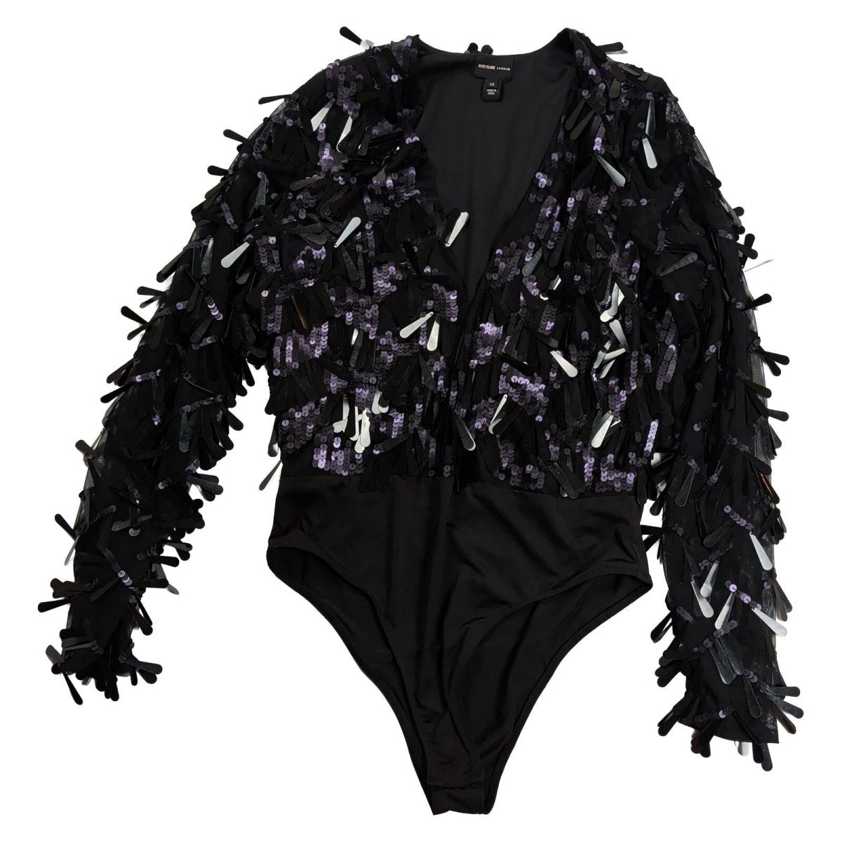 River Island Women's Sequin Bodysuit UK 10 Black – Top product photo 1 | RewearableUK