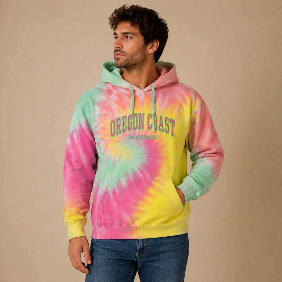 RMW Ragwear USA Oregon Coast Tie-Dye Hoodie S Pastel – Sweater & Hoodie product photo 1 | RewearableUK