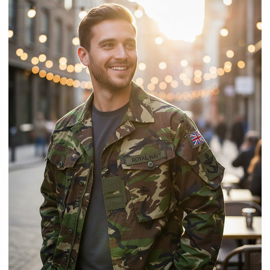 Royal Navy DPM Camo Field Jacket | Men's M (170/96) by RewearableUK – military | RewearableUK