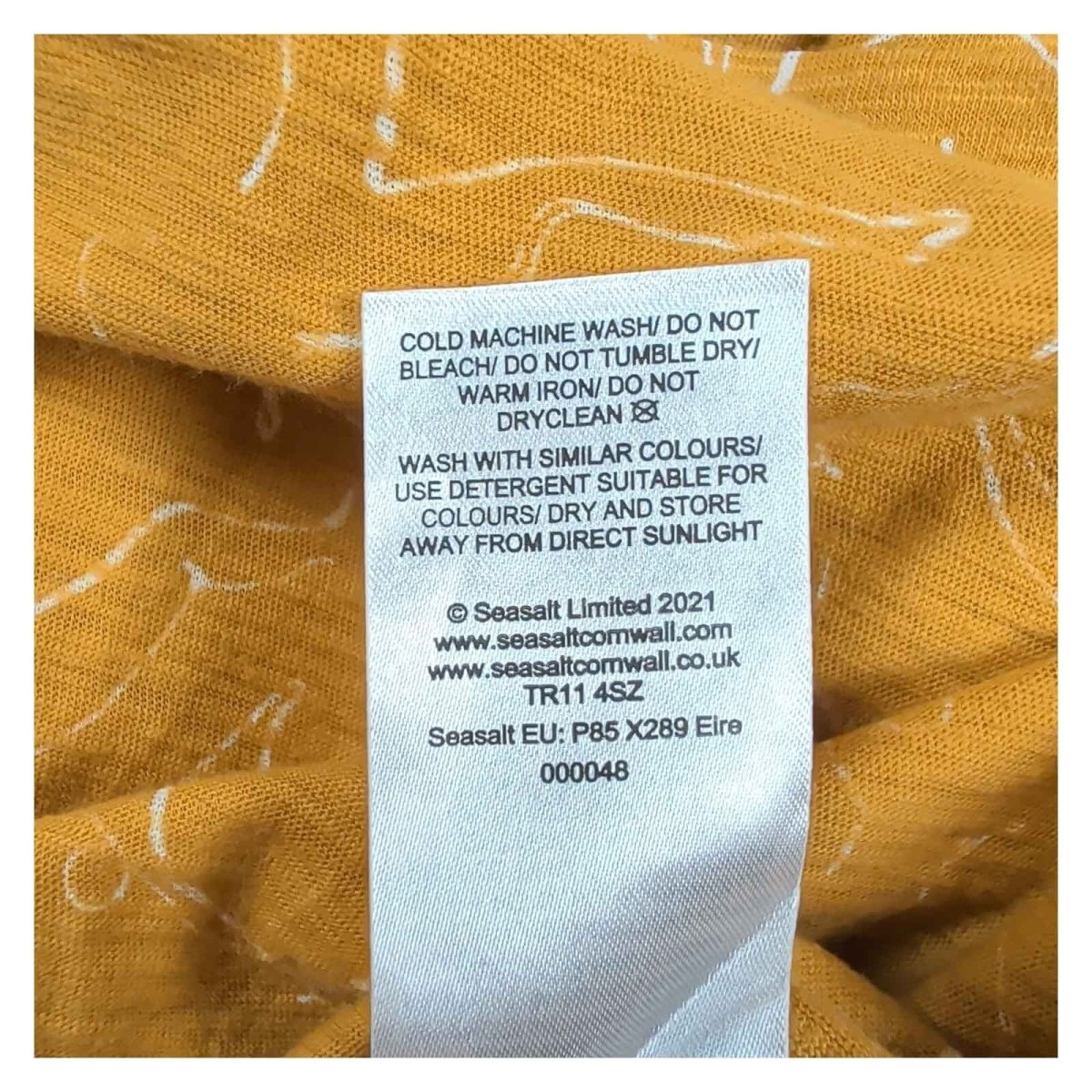Seasalt Cornwall Bright Beach Vest UK 16 Mustard Organic Cotton Nude Print BNWT – product photo 6 | RewearableUK