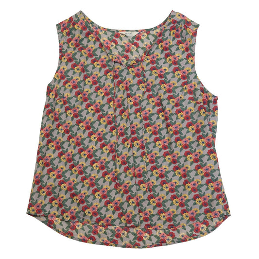 Seasalt Cornwall Cobb's Well Top Size UK 18 Floral Cotton Sleeveless Tie Neck Ve by Seasalt – | RewearableUK