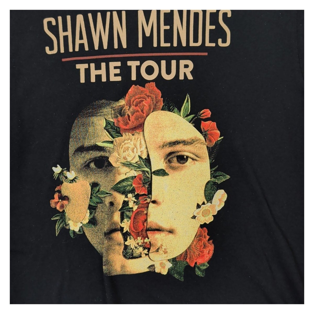 Shawn Mendes The Tour 2019 T-Shirt M Black Gildan Front Back Dates – product photo 3 | RewearableUK