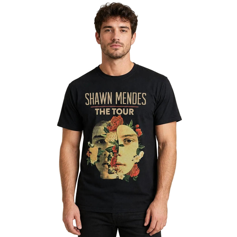 Shawn Mendes The Tour 2019 T-Shirt M Black – Music T-Shirt product photo 1 | RewearableUK