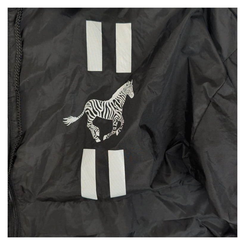 Sirocco Black Nylon Lightweight Windbreaker Jacket XL Zebra Print Full Zip – product photo 4 | RewearableUK