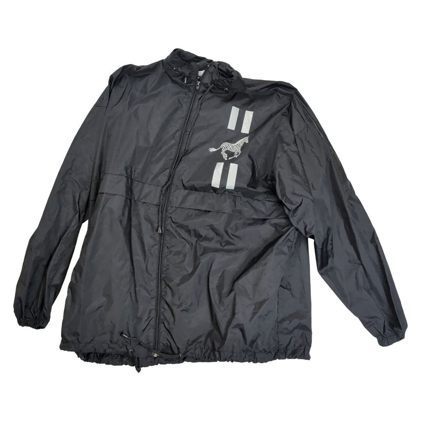 Sirocco Black Nylon Lightweight Windbreaker Jacket XL Zebra Print Full Zip – product photo 3 | RewearableUK