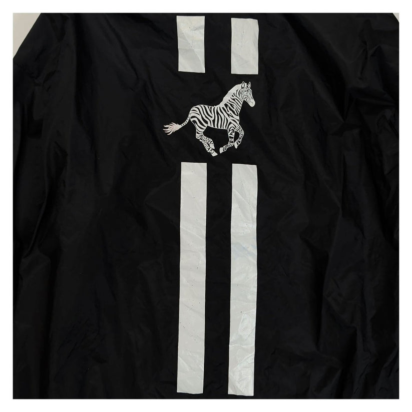 Sirocco Black Nylon Lightweight Windbreaker Jacket XL Zebra Print Full Zip – product photo 9 | RewearableUK