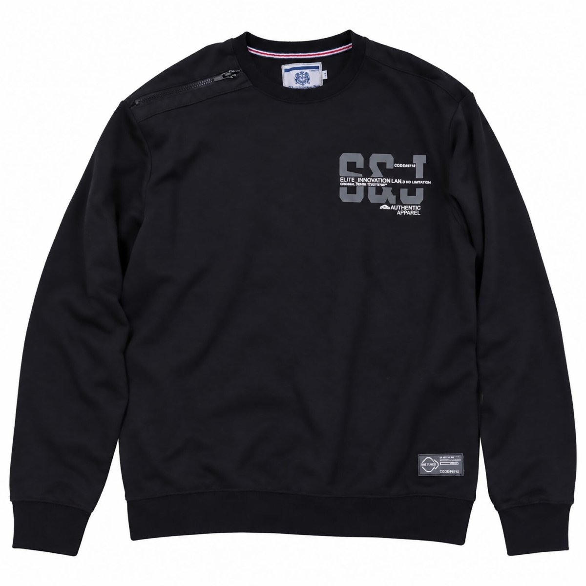 Smith and Jones Mens Sweatshirt XL Black Graphic Print – product photo 1 | RewearableUK