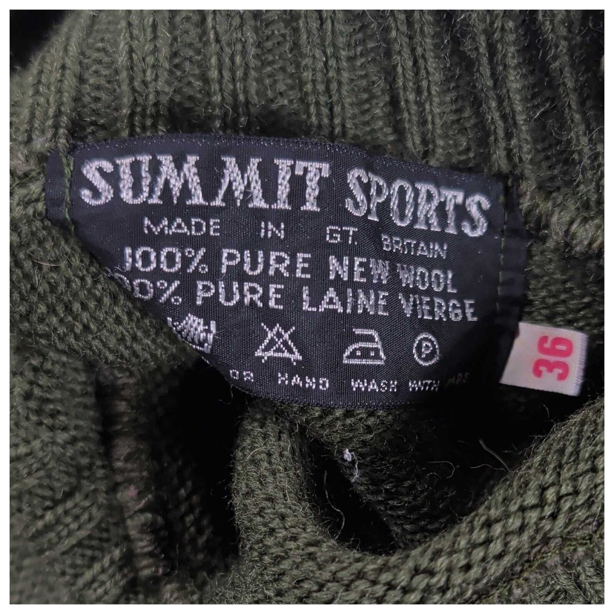Summit Sports Wool Commando Jumper Size 36 Small Made in Britain – product photo 5 | RewearableUK
