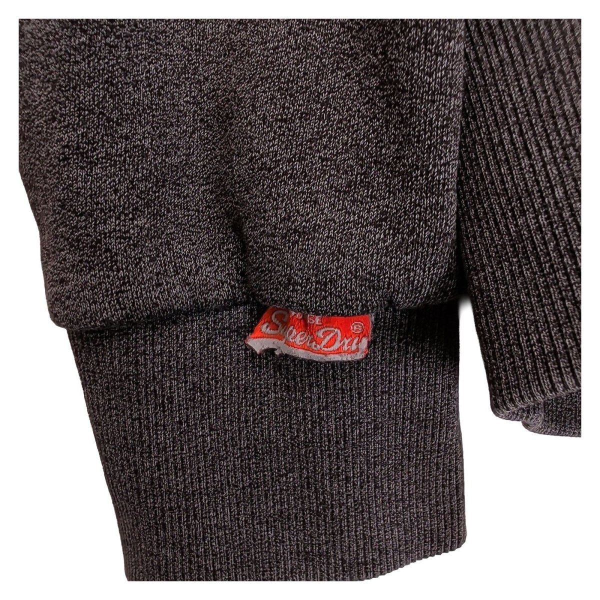 Superdry Men's Hoodie Large Charcoal Grey Zip Front Cotton Blend – product photo 5 | RewearableUK
