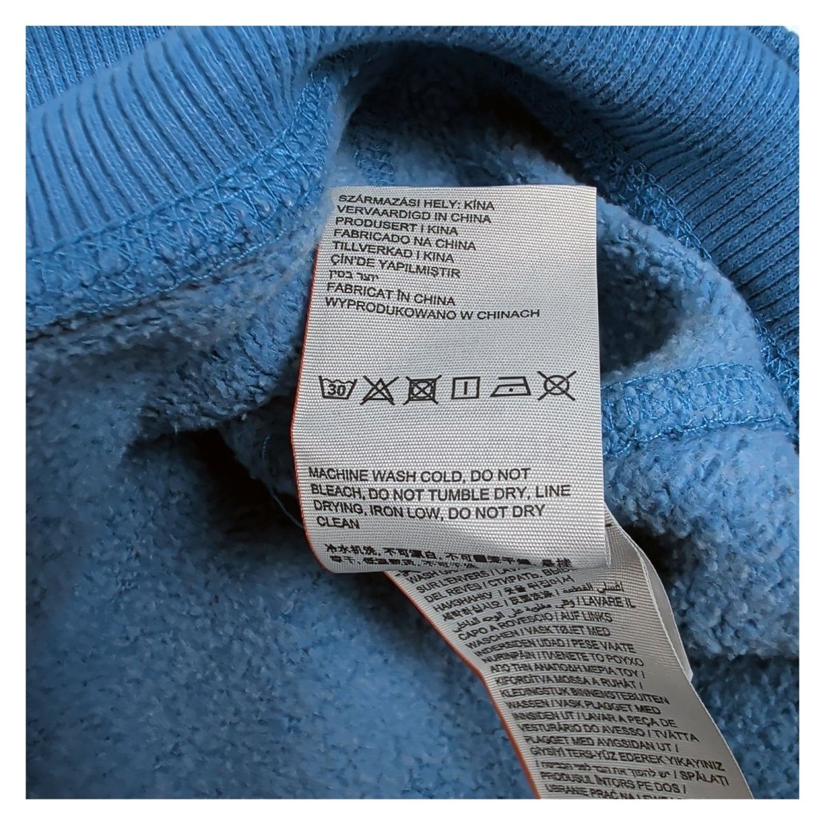 SuperDry Men's Hoodie Medium Blue Floral Print Cotton Blend – product photo 5 | RewearableUK