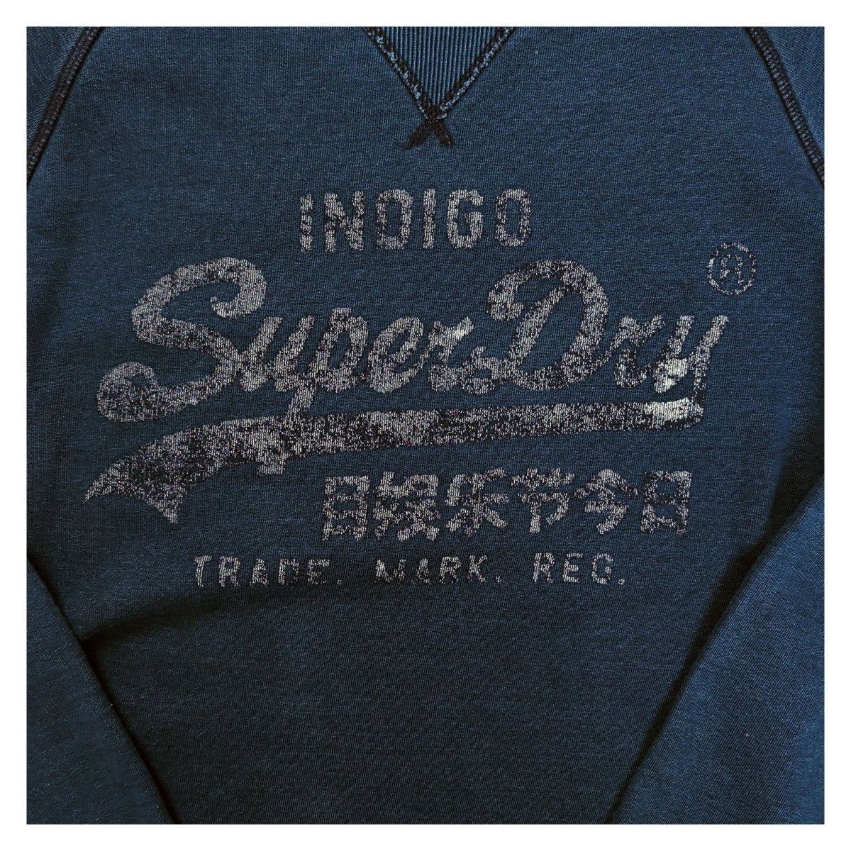 Superdry Mens Sweatshirt Large Indigo Graphic Print – product photo 3 | RewearableUK