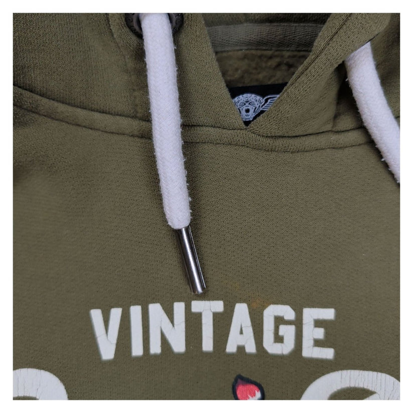 Superdry Olive Green Hoodie M Japanese Demon Graphic Pullover Sweatshirt – product photo 7 | RewearableUK