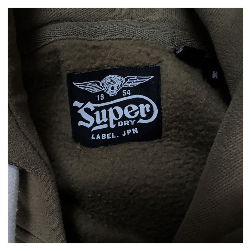Superdry Olive Green Hoodie M Japanese Demon Graphic Pullover Sweatshirt – product photo 3 | RewearableUK