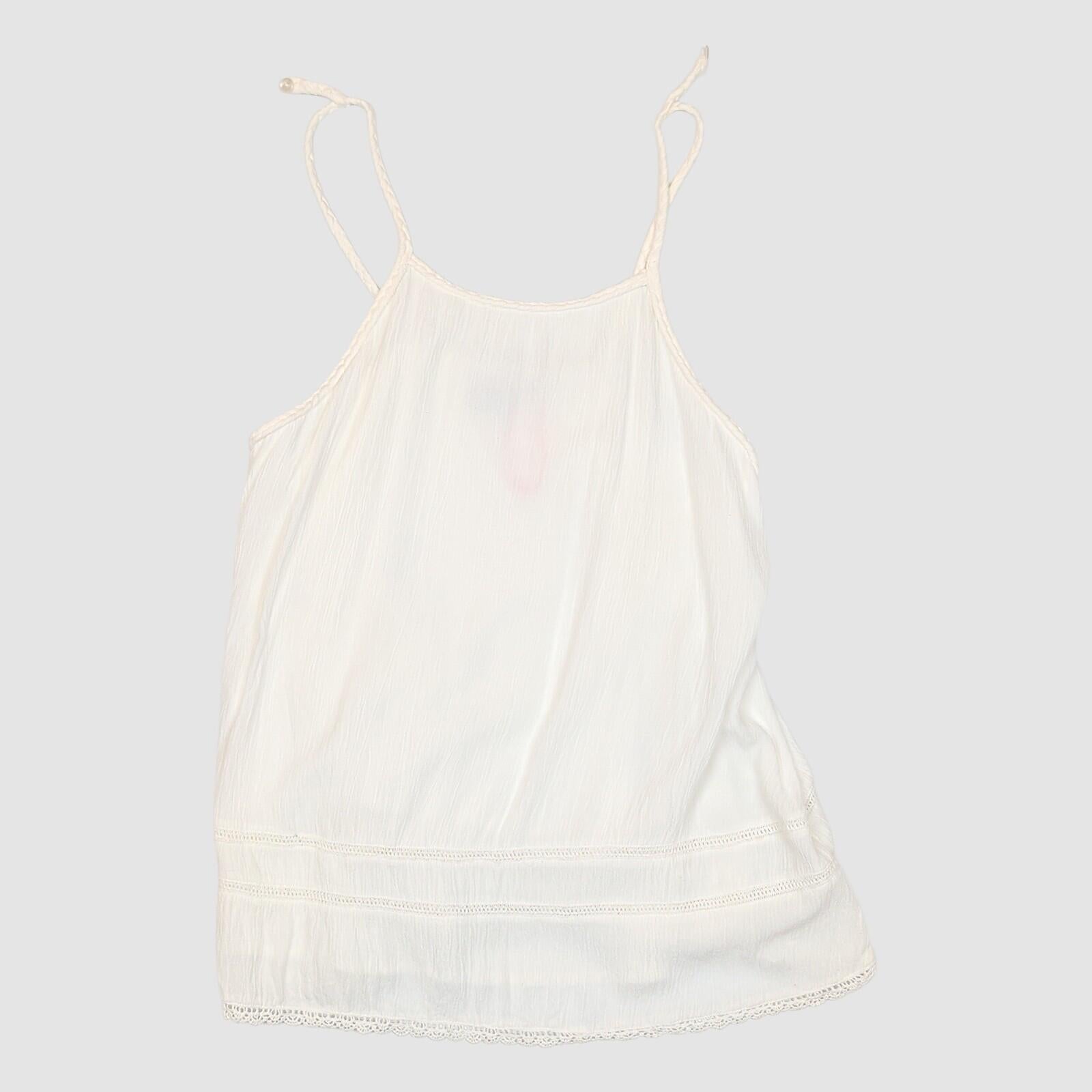 Superdry Womens White Strappy Cami Top Sleeveless Summer Blouse Size UK 10 NWT by Superdry – | RewearableUK