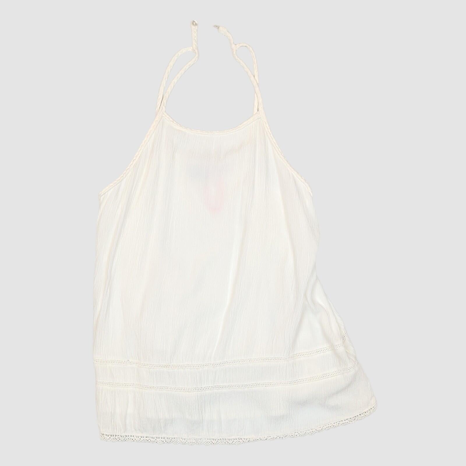 Superdry Womens White Strappy Cami Top Sleeveless Summer Blouse Size UK 10 NWT by Superdry – | RewearableUK