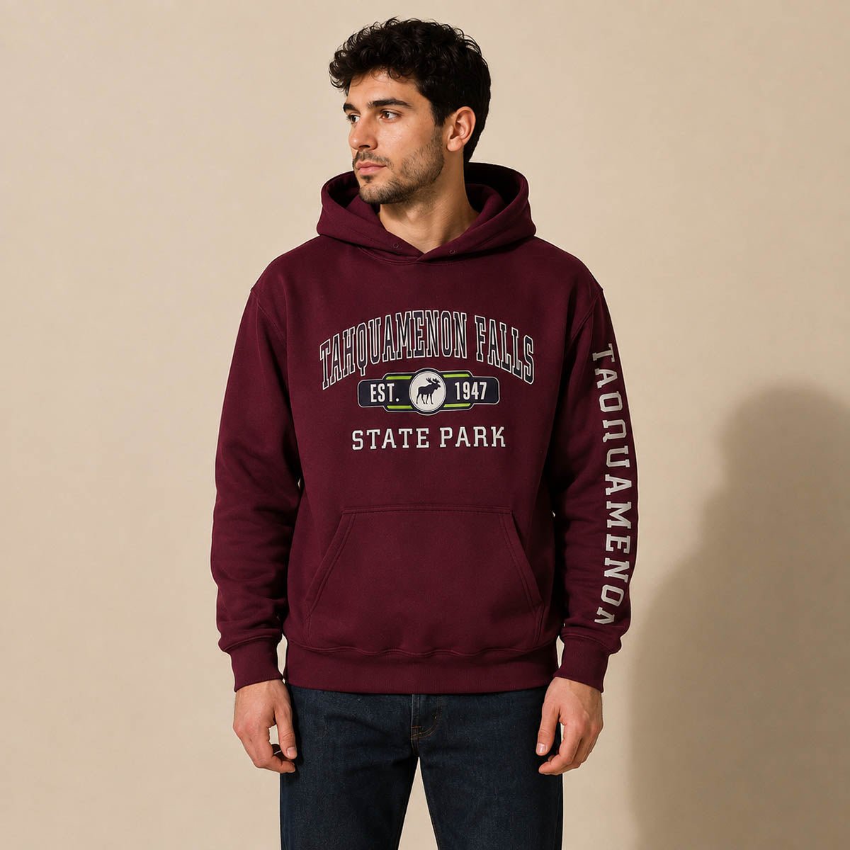 Tahquamenon Falls State Park Gildan Hoodie XL Burgundy – Sweater & Hoodie product photo 1 | RewearableUK