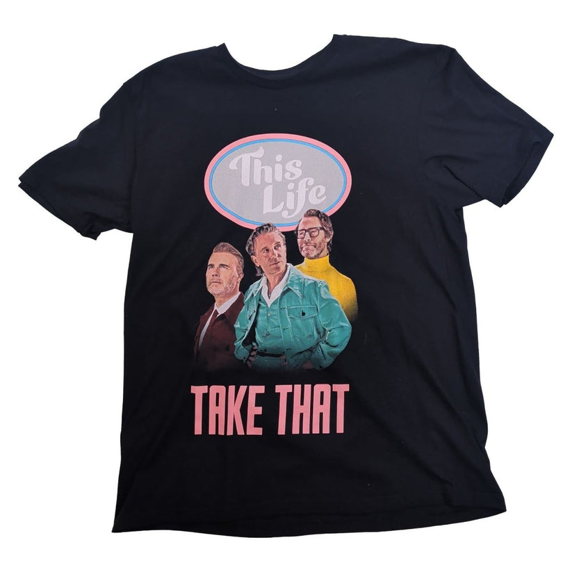 Take That This Life Tour 2024 Black T Shirt Size L UK EU Concert Band Graphic – product photo 8 | RewearableUK
