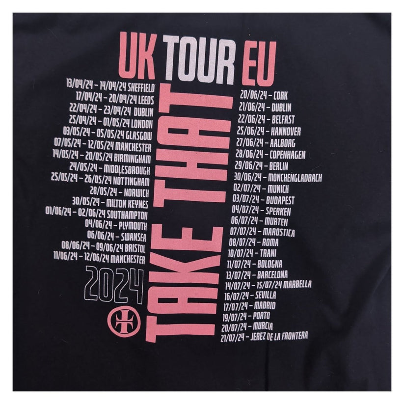 Take That This Life Tour 2024 Black T Shirt Size L UK EU Concert Band Graphic – product photo 7 | RewearableUK
