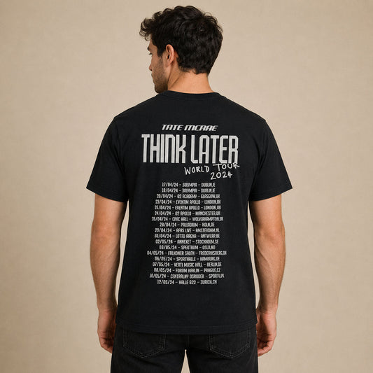 Tate McRae Think Later World Tour 2024 T-Shirt L Black – Music T-Shirt product photo 2 | RewearableUK