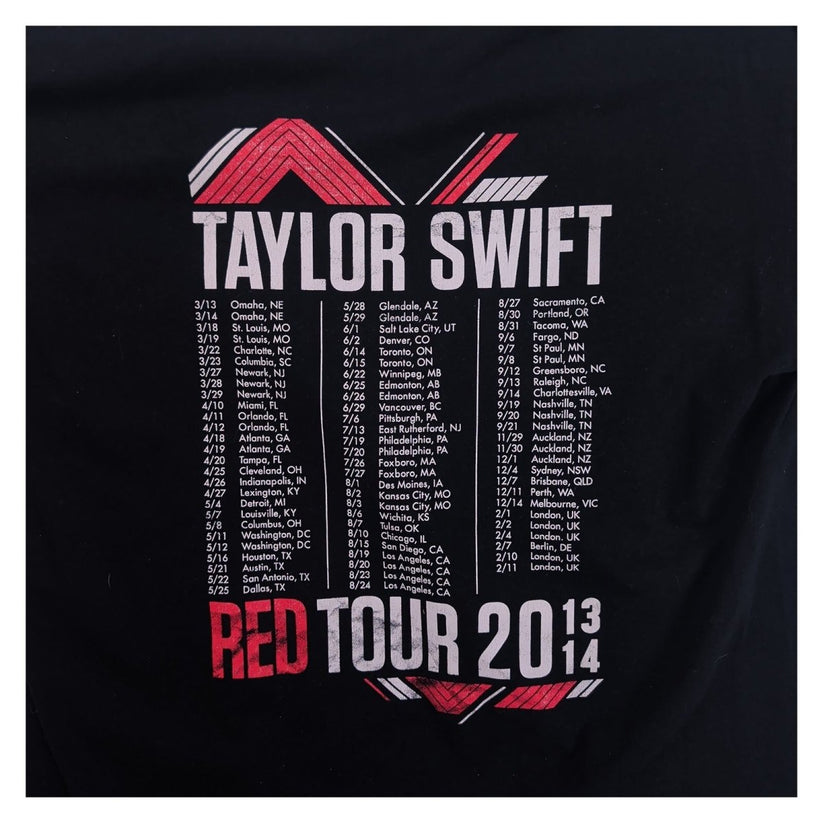 Taylor Swift Red Tour 2013 2014 Black T Shirt Size L Concert Music Graphic Tee – product photo 7 | RewearableUK