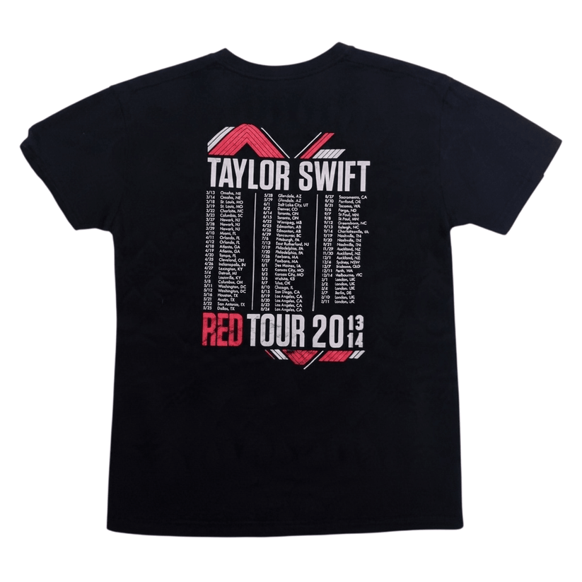 Taylor Swift Red Tour 2013 2014 Black T Shirt Size L Concert Music Graphic Tee – product photo 1 | RewearableUK