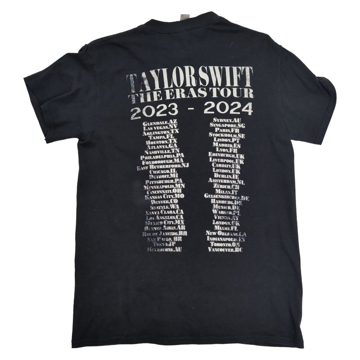 Taylor Swift The Eras Tour 2023 2024 T-Shirt Black S Gildan Tour Dates Graphic – product photo 3 | RewearableUK