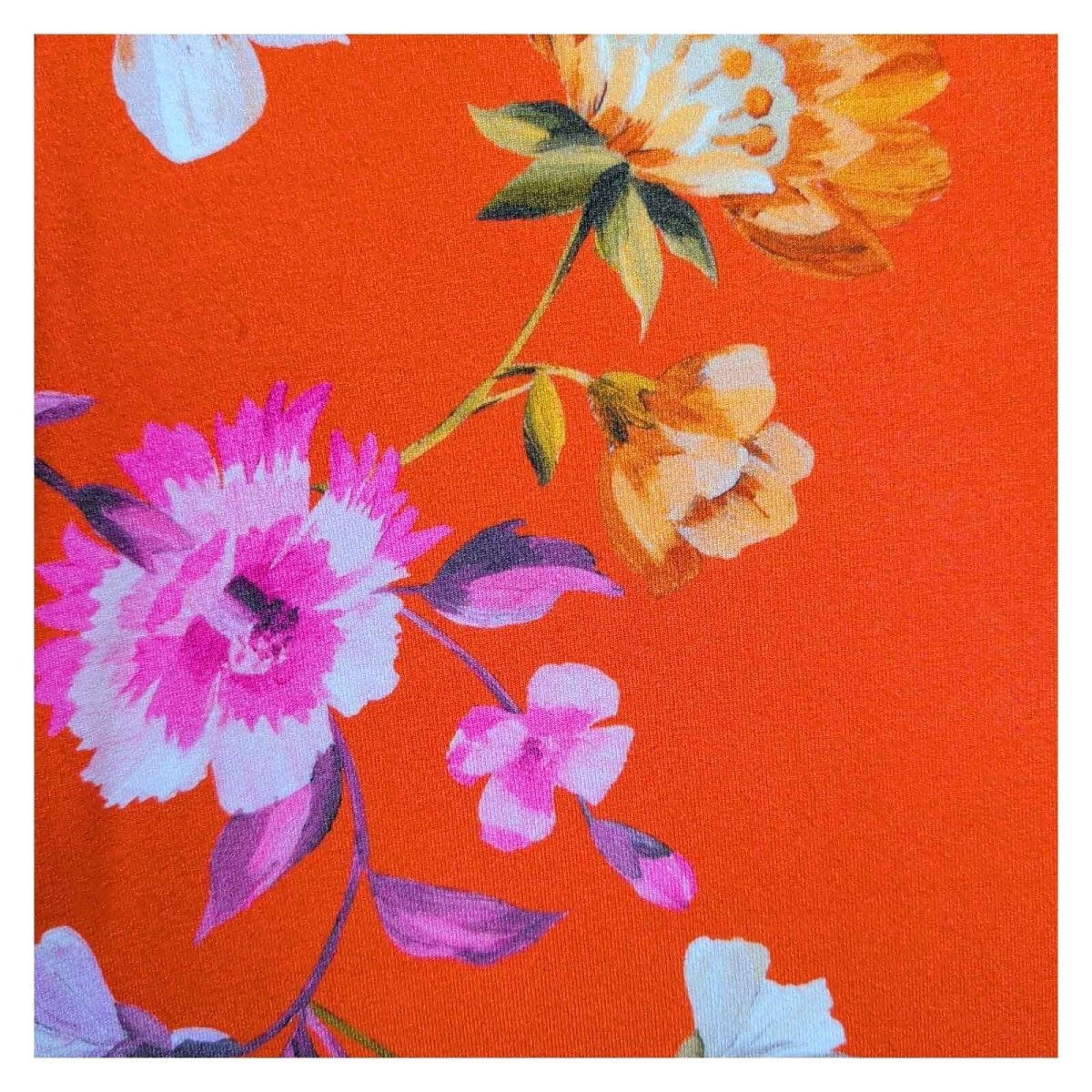 Ted Baker Arbyela Women's Orange Floral Fitted T-Shirt Size 1 UK 8 Stretch – product photo 2 | RewearableUK