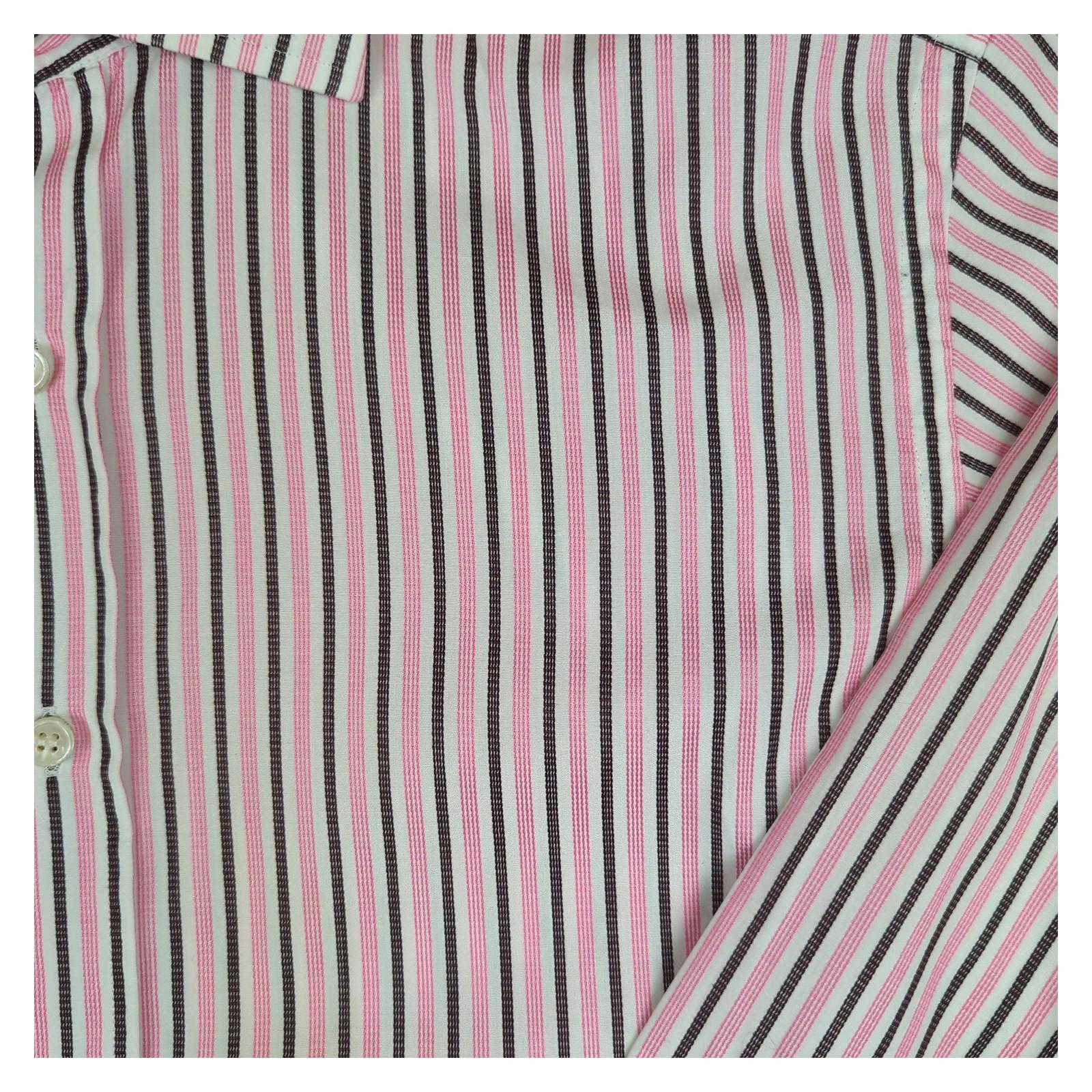 Ted Baker Ted Baker Archive Formal Shirt Size 15.5 Men’s Pink Black Striped Long Sleeve shirt RewearableUK