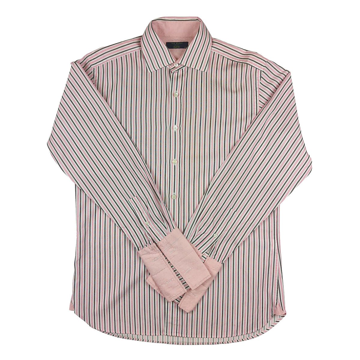 Ted Baker Archive Formal Shirt Size 15.5 Men’s Pink Black Striped Long Sleeve by Ted Baker – shirt | RewearableUK